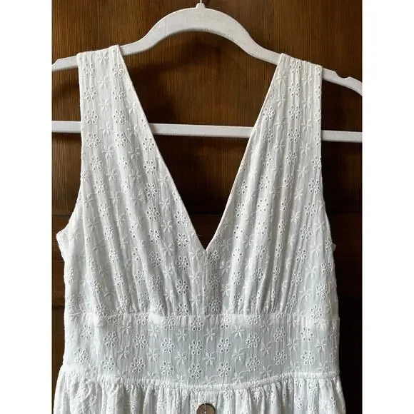 Altar'd State‎ Eyelet Embroidered Halter White Dress Sz Small Women 100% Cotton - Picture 4 of 11